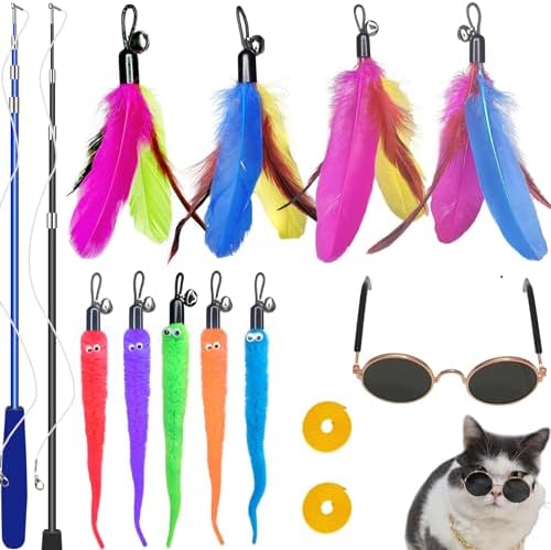 ZPH Cat Toys Interactive for Indoor Cats, Interactive Feather Toy for Teaser by PetsToys