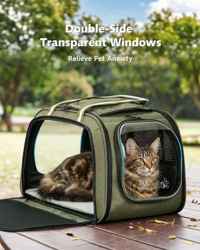 Pecute Cat Carrier, Double Bubble Pet Carrier - Image 3