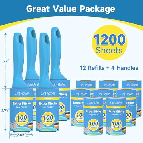 Swihauk 1200 Sheets Extra Sticky Lint Rollers - Image 2