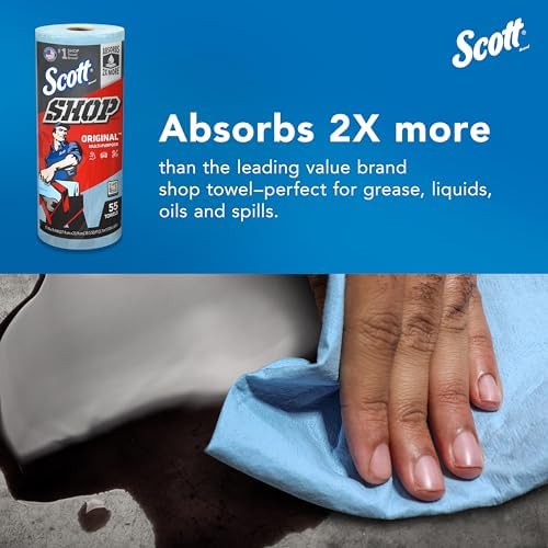 Scott Shop Towels Original, 55 Towels/Roll, 12 Rolls/Case - Image 3