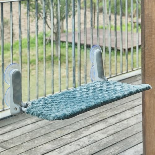 YUNIQUE Cat Window Perch, Upturned Edge Bracket, Portable Wall Hammock - Image 2