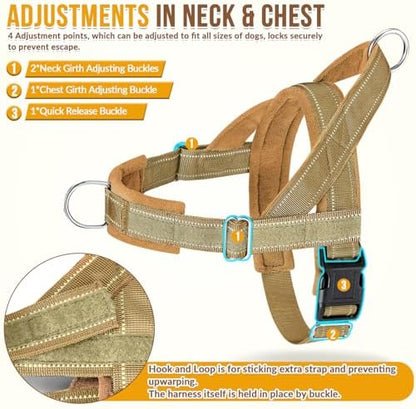 Lukovee No Pull Dog Harness and Leash Set, Soft Padded - Image 3