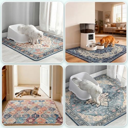 Hompet Cat Litter Mat 4 Pack, 18x28 Machine Washable Trapping Mats - Image 4