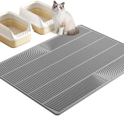 TRZZ XXL Cat Litter Mat, Large Silicone Waterproof Mat by TRZZ