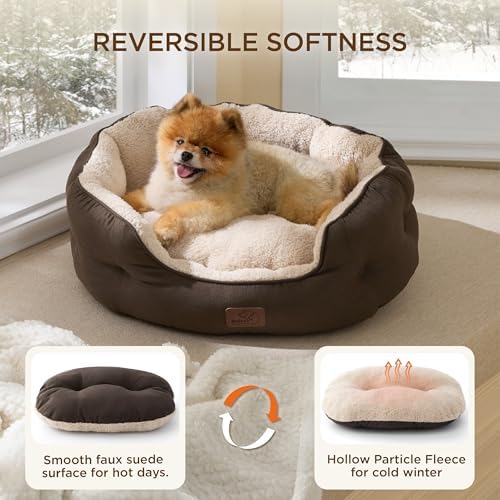 Bedsure Small Dog Bed Washable, Round Cat Beds - Image 3