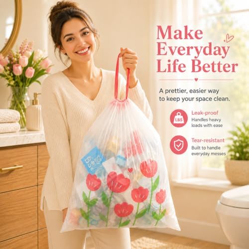 4 Gallon Trash Bags Drawstring - Image 2