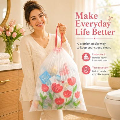 4 Gallon Trash Bags Drawstring - Image 2