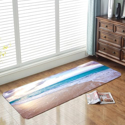 Memory Foam Bath Rug Flannel Absorbing Water Floor Mat 59x24 in - Image 5