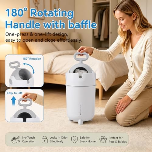 Cat Litter Trash Can, 12L Indoor Litter Disposal Bin - Image 3