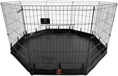 PJYuCien Puppy Playpen with Bottom Pad and Door, 8 Panels 30" H by PJYuGienPetGarden