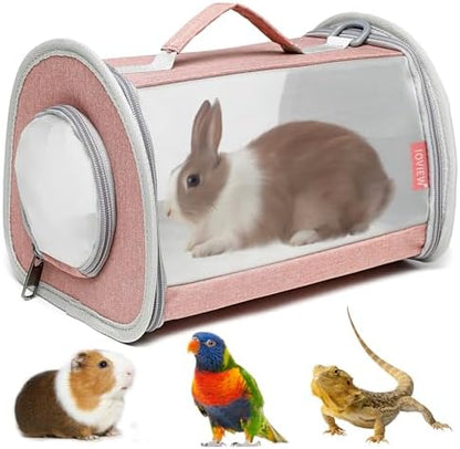 Guinea Pig Carrier Travel Small Animal Carrier Bag Lizard Bird Rabbit Carrier by ioviewforpet