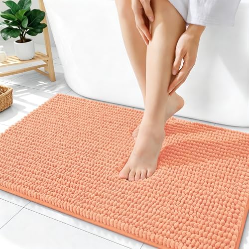 OLANLY Thick Chenille Bathroom Rugs 36x24, Soft Absorbent Bath Mat by OLANLY