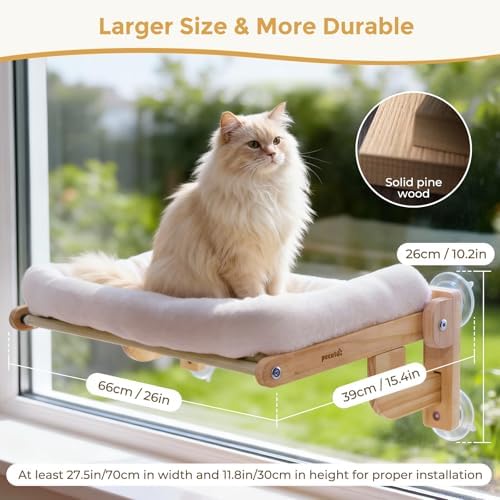 Pecute Foldable Cat Window Perch, Cloud-Soft Cat Bed - Image 2