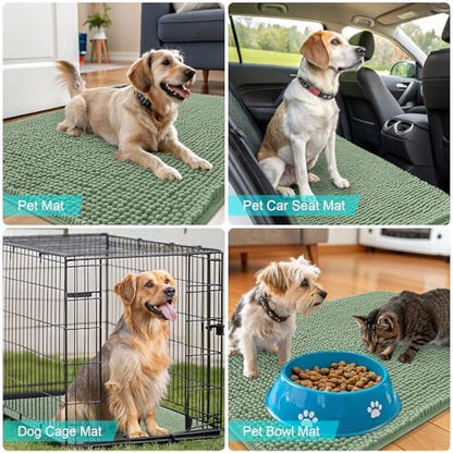 OLANLY Dog Door Mat for Muddy Paws 50x30, Super Absorbent Chenille Mud Mat - Image 7