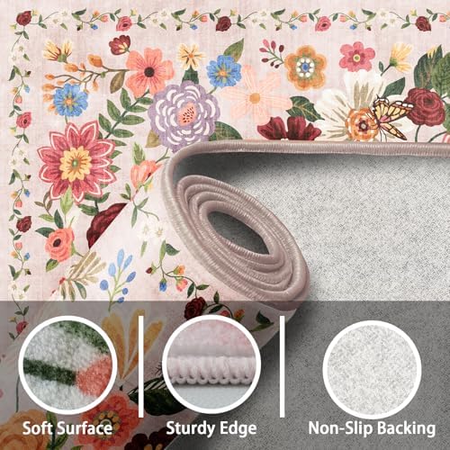 Blush Area Rug 6x9 for Living Room Bedroom - Image 3