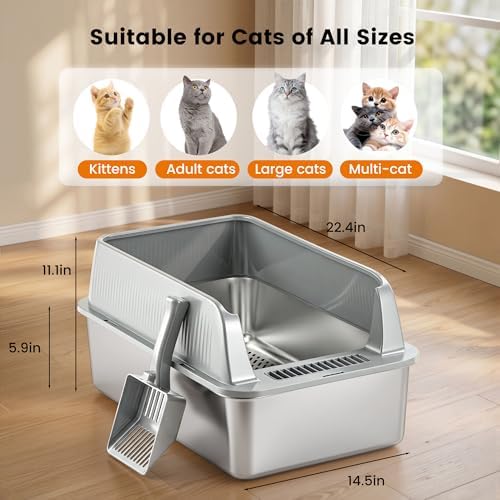 Stainless Steel Sifting Litter Box - Image 2