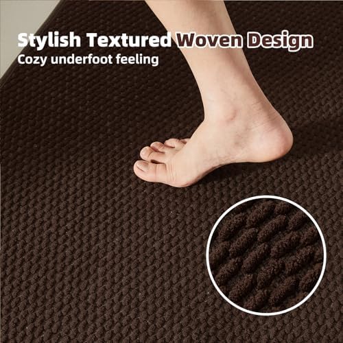TYUU Bathroom Runner Rugs, Long Bath Mat Runner Washable Thin Quick Dry Low - Image 3