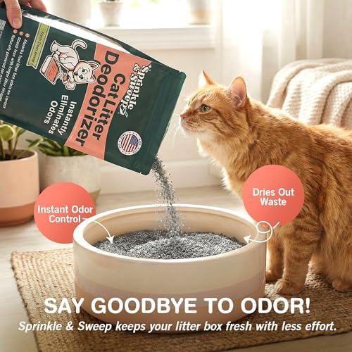 Sprinkle & Sweep: Litter Box Deodorizer - 8oz Bag - Cat & Kitten Home Odor - Image 4