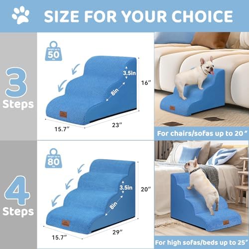 Zerbuger Dog Ramp and Stairs for Bed, Nonslip Cover - Image 2