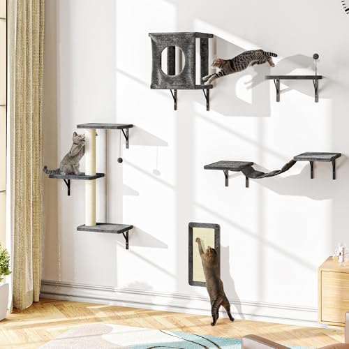 10 Pcs Cat Wall Shelves for Large Cats, Floating Climber - Image 6