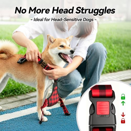 PoyPet Plaid Dog Harness Medium, No Pull Vest - Image 2