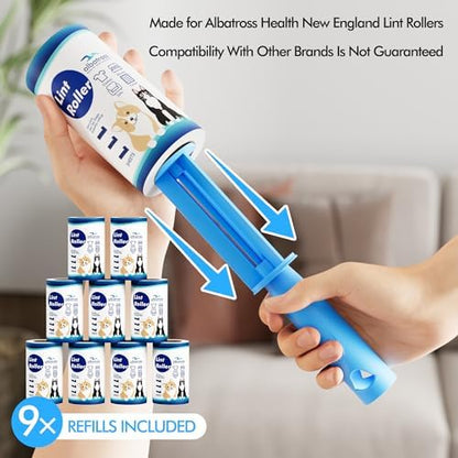 Albatross Health New England 999 Sheets Lint Rollers Refills, 9 Rollers - Image 2