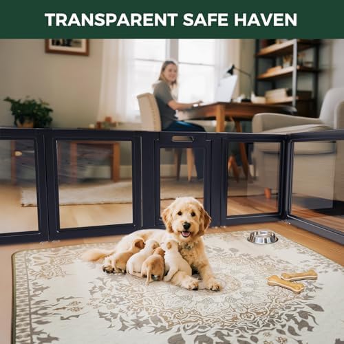 FXW AuraSpace Clear Acrylic Indoor Dog Playpen, 16 Panels - Image 4