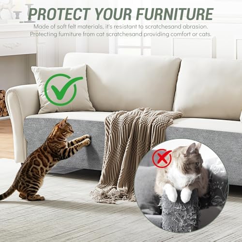 Cat Scratch Mat for Couch, 78.7x15.8 in Self-Adhesive - Image 4