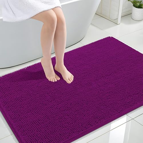 OLANLY Large Bathroom Rugs 47x32, Extra Soft Absorbent Chenille Bath Rugs by OLANLY