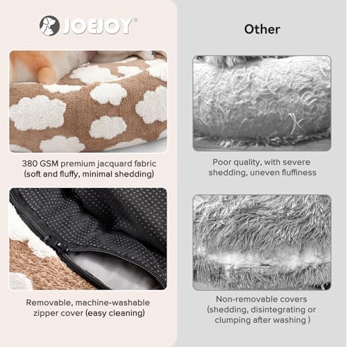 JOEJOY Jacquard Donut Round Small Dog Beds, Removable Washable Cover, Cute - Image 3