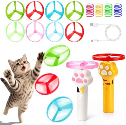 BABORUI Cat Toy Disc Launcher, Rechargeable Interactive Cat Fetch Toy Launcher by BABORUI