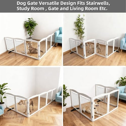 ZJSF Freestanding Dog Fence Indoor, Foldable Dog Gate - Image 4