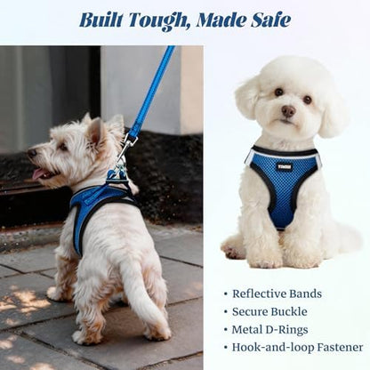 No Pull Dog Puppy Harness and Leash Set Reflective Mesh Vest Large - Image 5