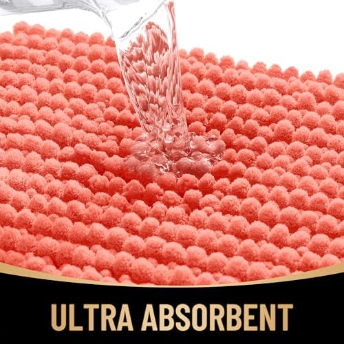 OLANLY Thick Chenille Bathroom Rugs 34x21, Soft Absorbent Bath Mat - Image 3