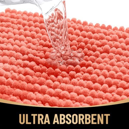 OLANLY Thick Chenille Bathroom Runner Rugs 70x24, Absorbent Bath Mat - Image 3