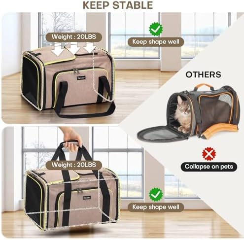 Pet Carrier, Large Soft Sided Expandable Travel Carrier - Image 6