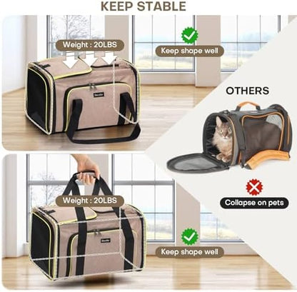 Pet Carrier, Large Soft Sided Expandable Travel Carrier - Image 6