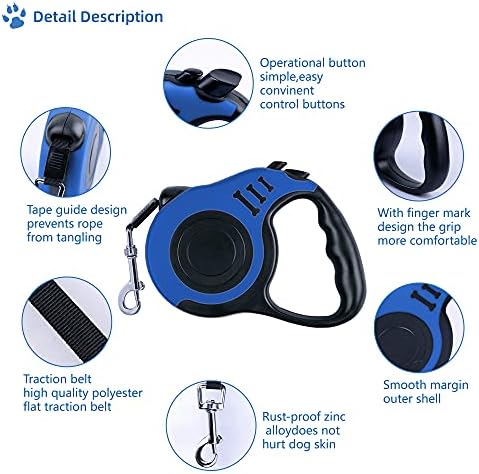 Retractable Dog Leash 10ft, Tangle-Free Expandable Leash - Image 4