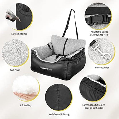 BurgeonNest Dog Car Seat for Small Dogs & Cats Under 25 lbs - Image 4