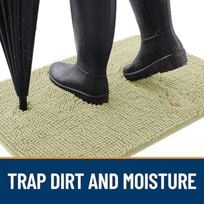 OLANLY Dog Door Mat for Muddy Paws 47x24, Super Absorbent Chenille Mud Mat - Image 2