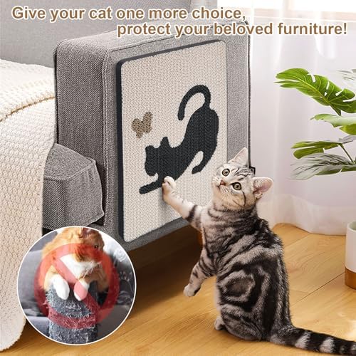 Ownpets Wall Cat Scratcher, Cute Vertical Cat Scratching Board, Wall Mounted - Image 5