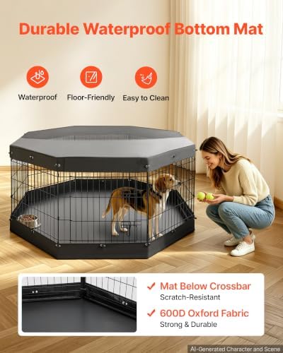 VEVOR Dog Playpen 30 Inch 8 Panels Exercise Pen - Image 4