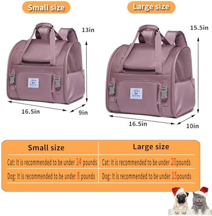 Pet Backpack Carrier for Small Dogs Medium Cats, Breathable and Collapsible - Image 2
