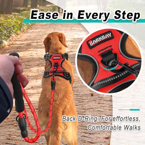 BARKBAY Dog Harness for Medium Sized Dog No Pull 2 Leash Clips Dog Vest - Image 3