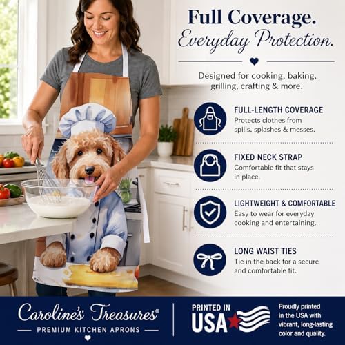 Caroline's Treasures Goldendoodle The Chef Apron Cooking Kitchen Server Baking - Image 4