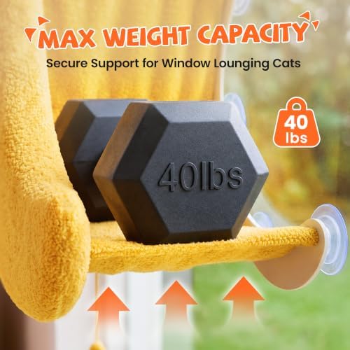 Cat Window Perch Moon Shape, Large Cat Hammock Bed Washable - Image 4