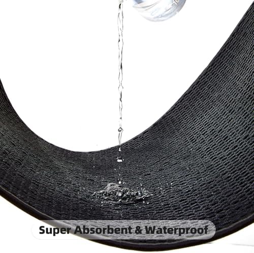 TYUU Black Bathroom Rugs Non Slip Washable, Super Absorbent Thin Bath Mat Quick - Image 6