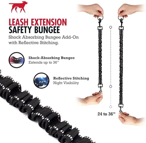Add-On Accessory Small Size Bungee Leash Extension | Extends Hands Free Leashes - Image 3