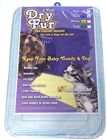 DryFur Pet Carrier Insert Pads size Small 19.5in x 12.5in Blue - Image 4