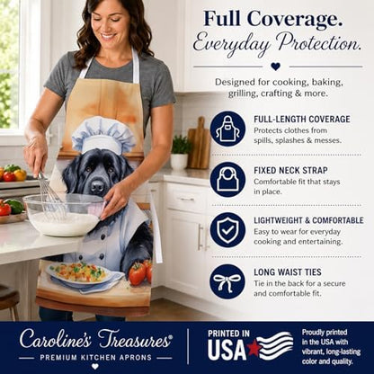 Caroline's Treasures Newfoundland The Chef Apron Cooking Kitchen Server Baking - Image 4